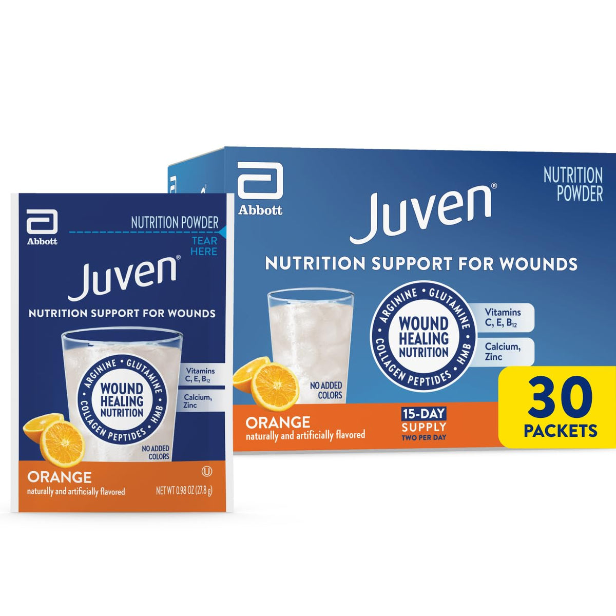 Juven Nutrition Support for Wound Healing, Unflavored, 30ct
