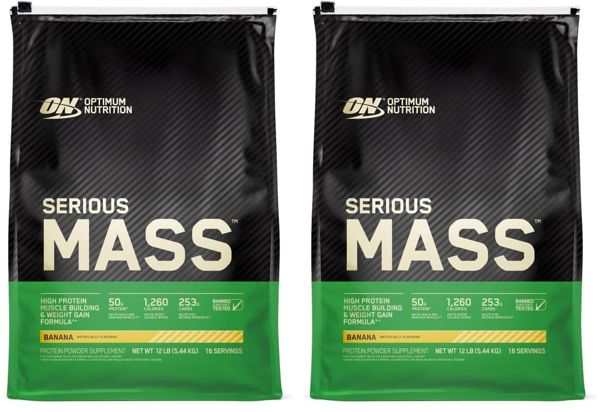 Optimum Nutrition Serious Mass Weight Gainer Protein Powder, Chocolate, 6LB