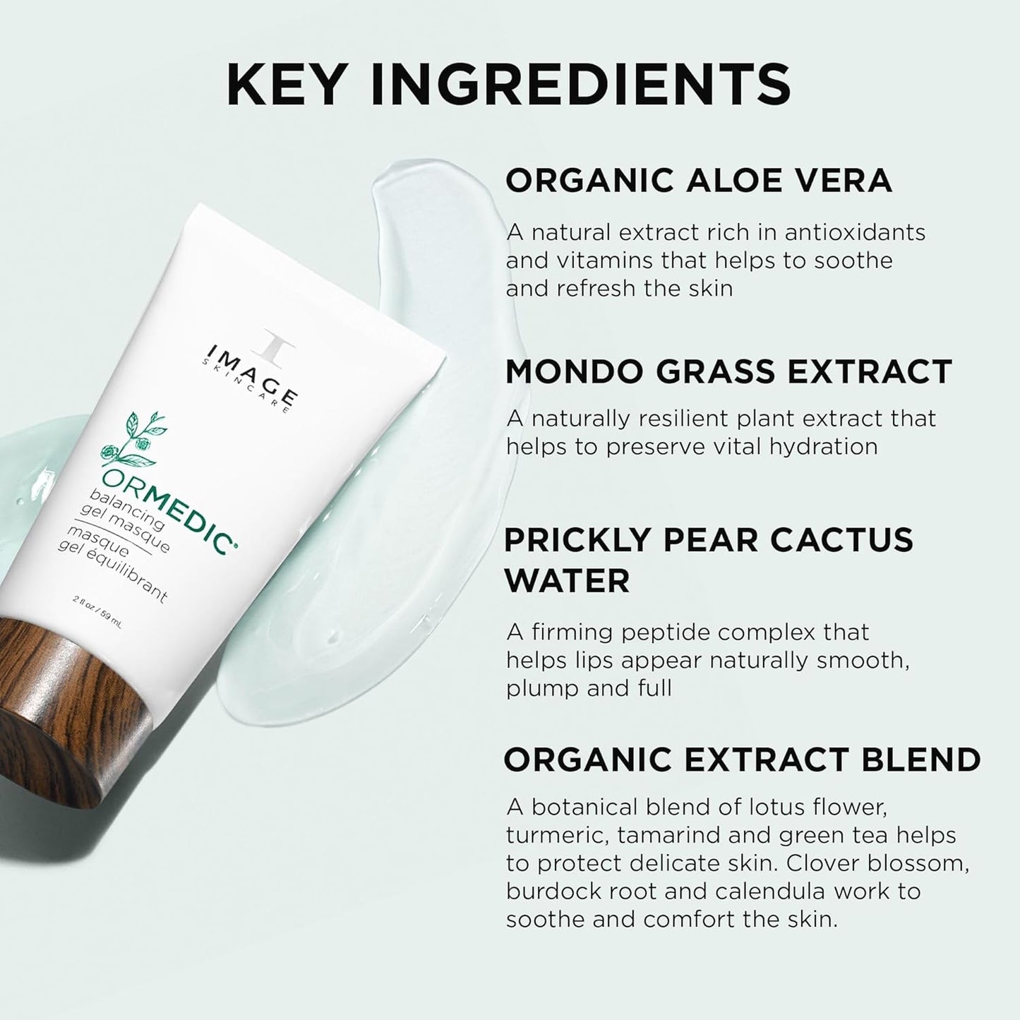 IMAGE Skincare, ORMEDIC Balancing Gel Masque, Helps to Refresh Dry, Tired-Looking Facial Skin, Made with Organic Aloe Vera and Botanical Extracts, 2 fl oz