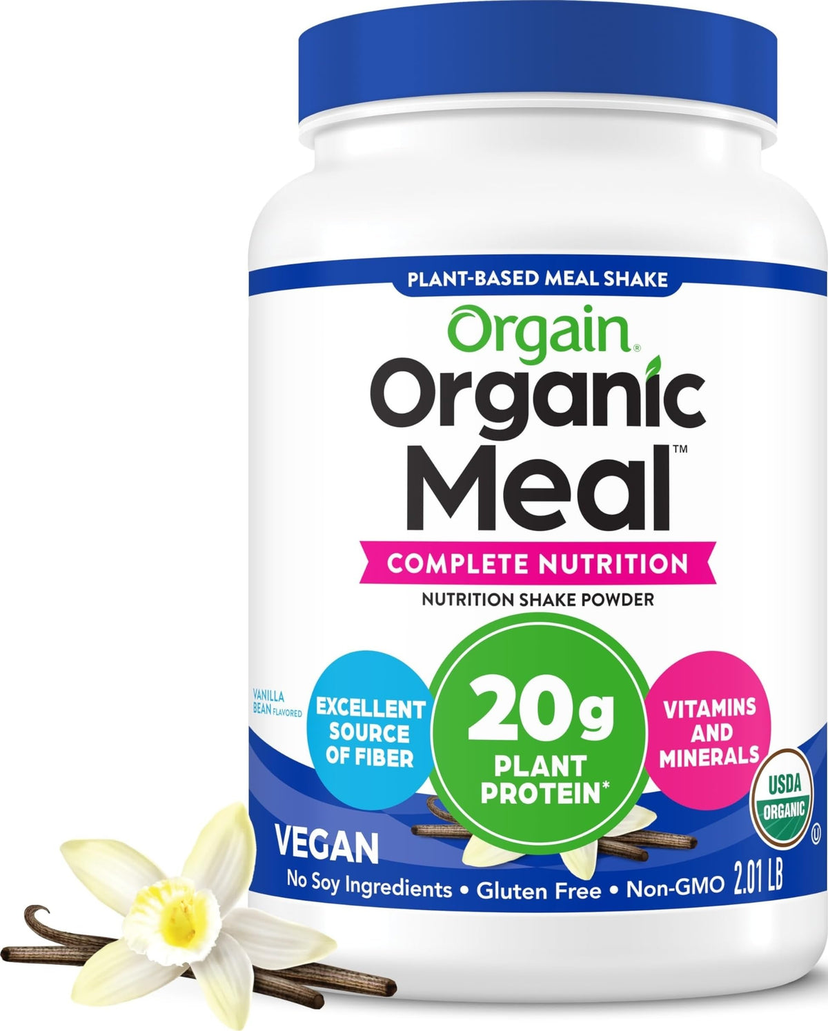 Orgain Organic 20g Meal Protein Powder, Vegan, Chocolate Fudge, 2.01 lb