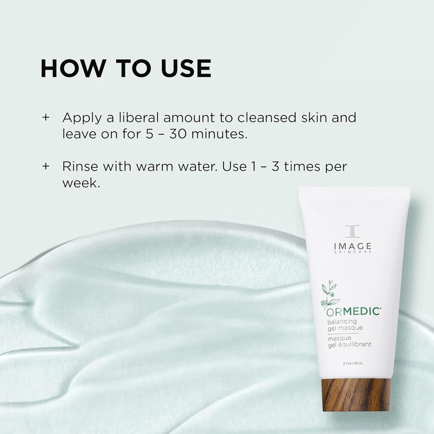 IMAGE Skincare, ORMEDIC Balancing Gel Masque, Helps to Refresh Dry, Tired-Looking Facial Skin, Made with Organic Aloe Vera and Botanical Extracts, 2 fl oz