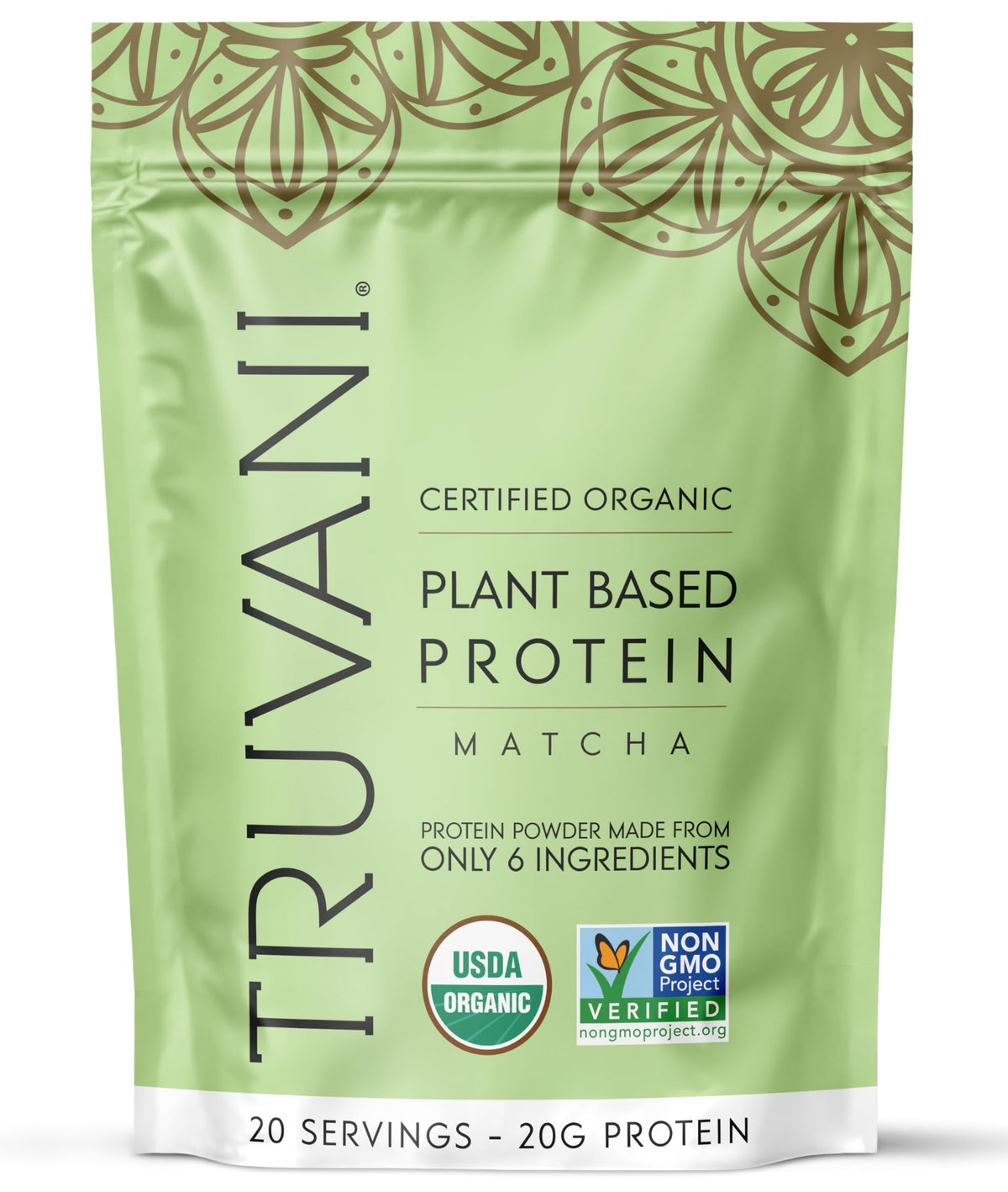 Truvani Organic Plant Based Protein Powder | Vanilla | 18 Servings