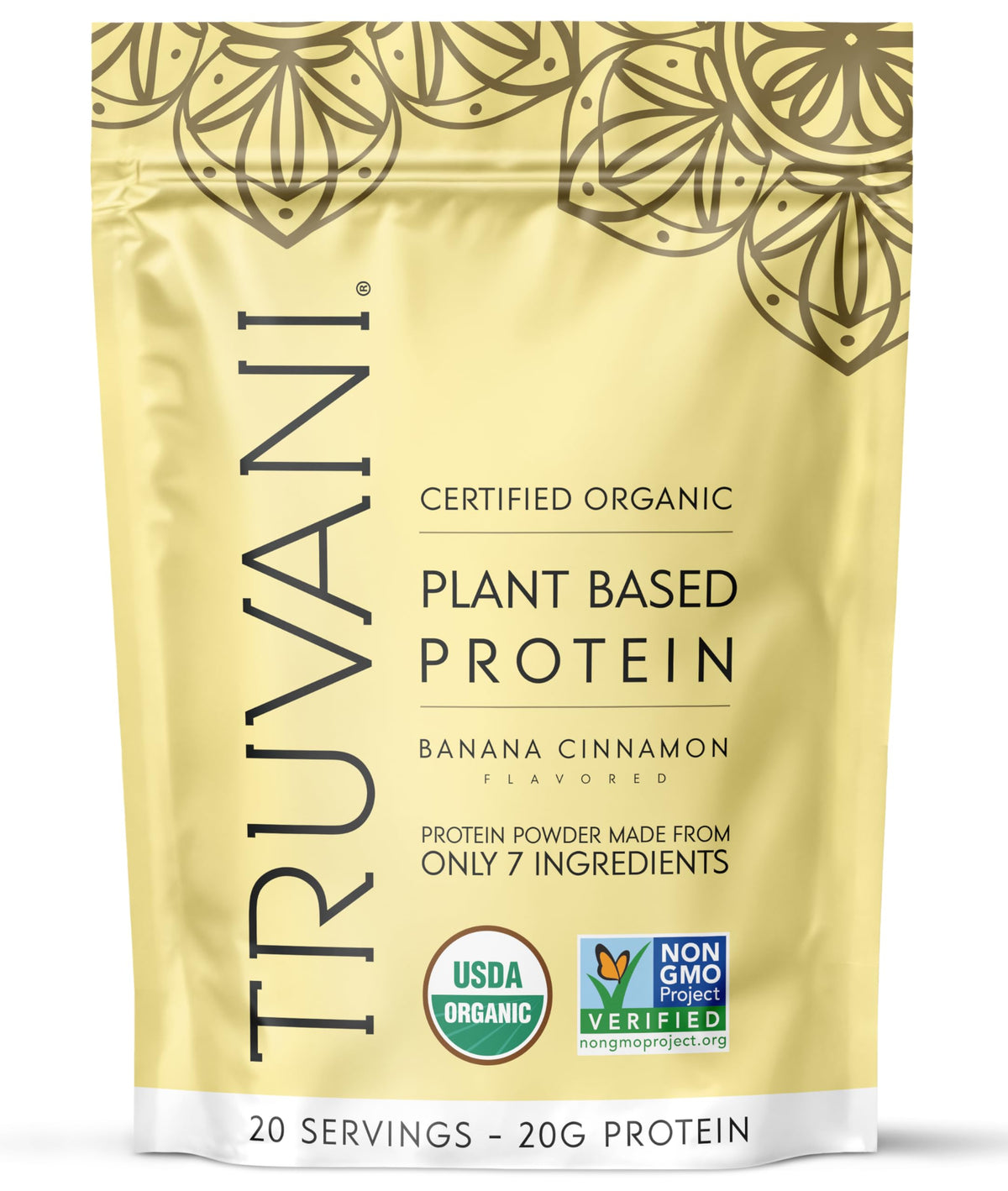 Truvani Organic Plant Based Protein Powder | Vanilla | 18 Servings