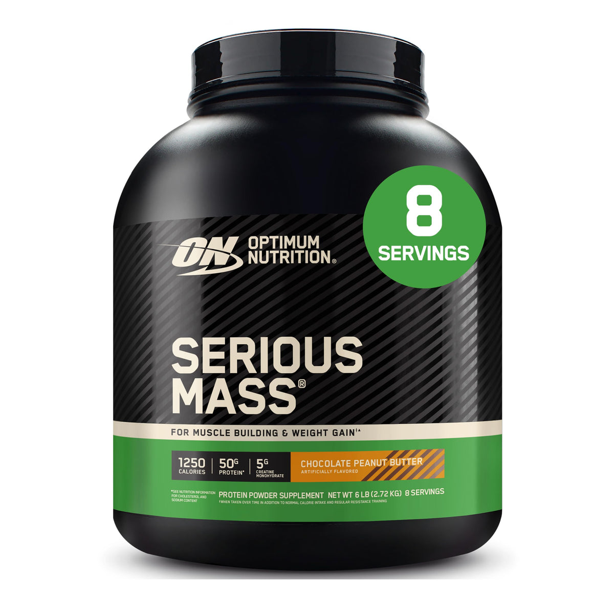 Optimum Nutrition Serious Mass Weight Gainer Protein Powder, Chocolate, 6LB