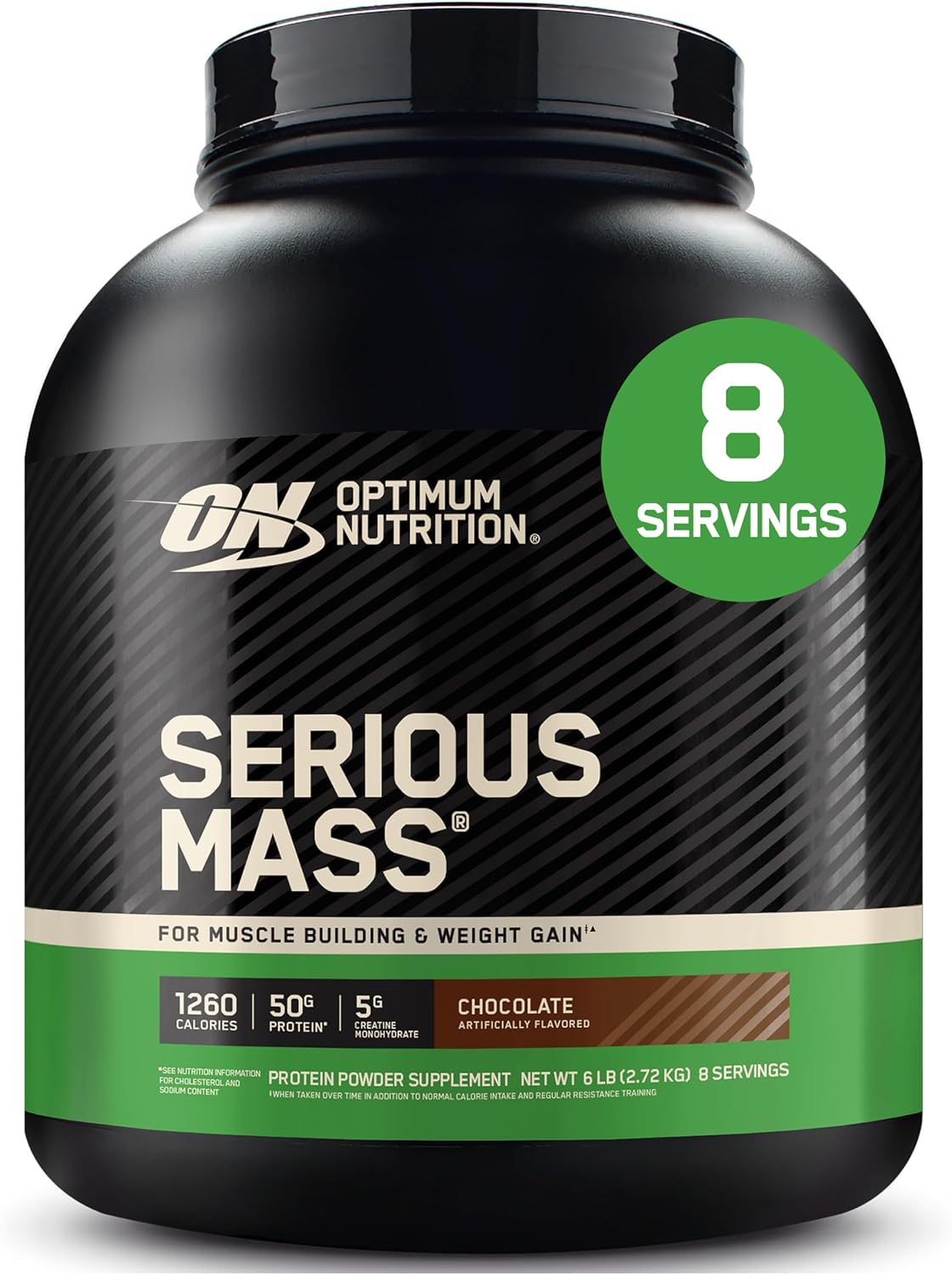 Optimum Nutrition Serious Mass Weight Gainer Protein Powder, Chocolate, 6LB