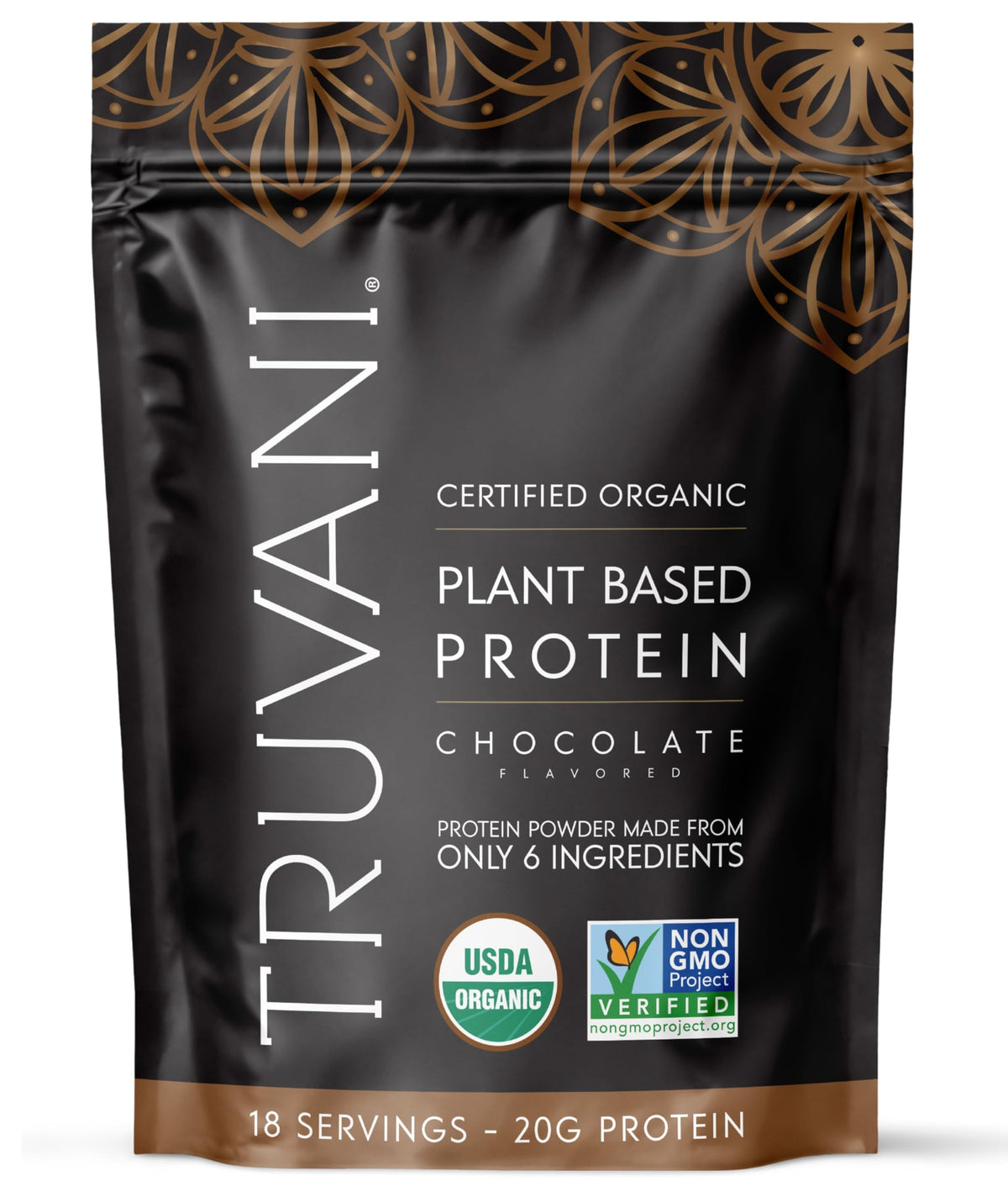 Truvani Organic Plant Based Protein Powder | Vanilla | 18 Servings