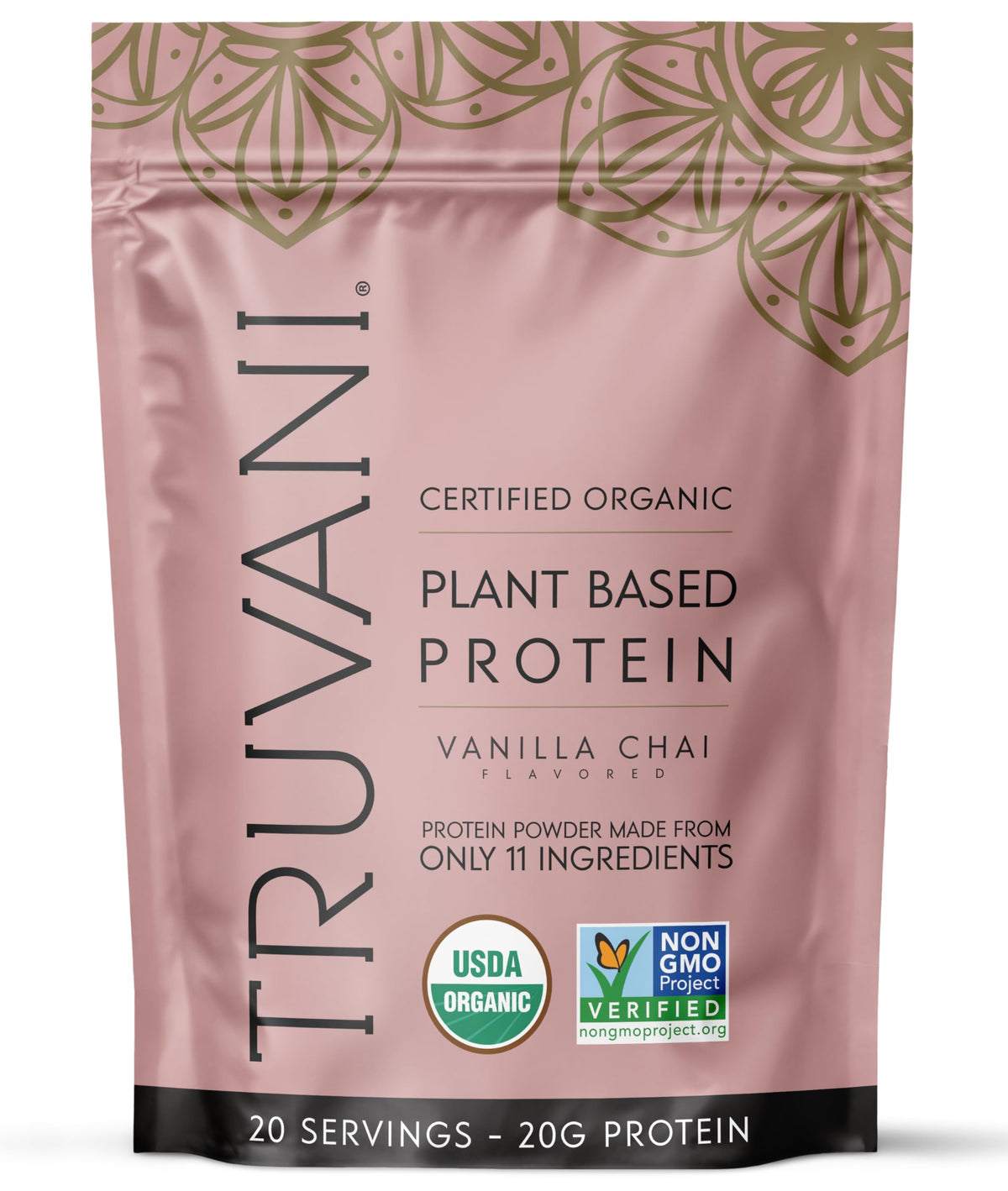 Truvani Organic Plant Based Protein Powder | Vanilla | 18 Servings