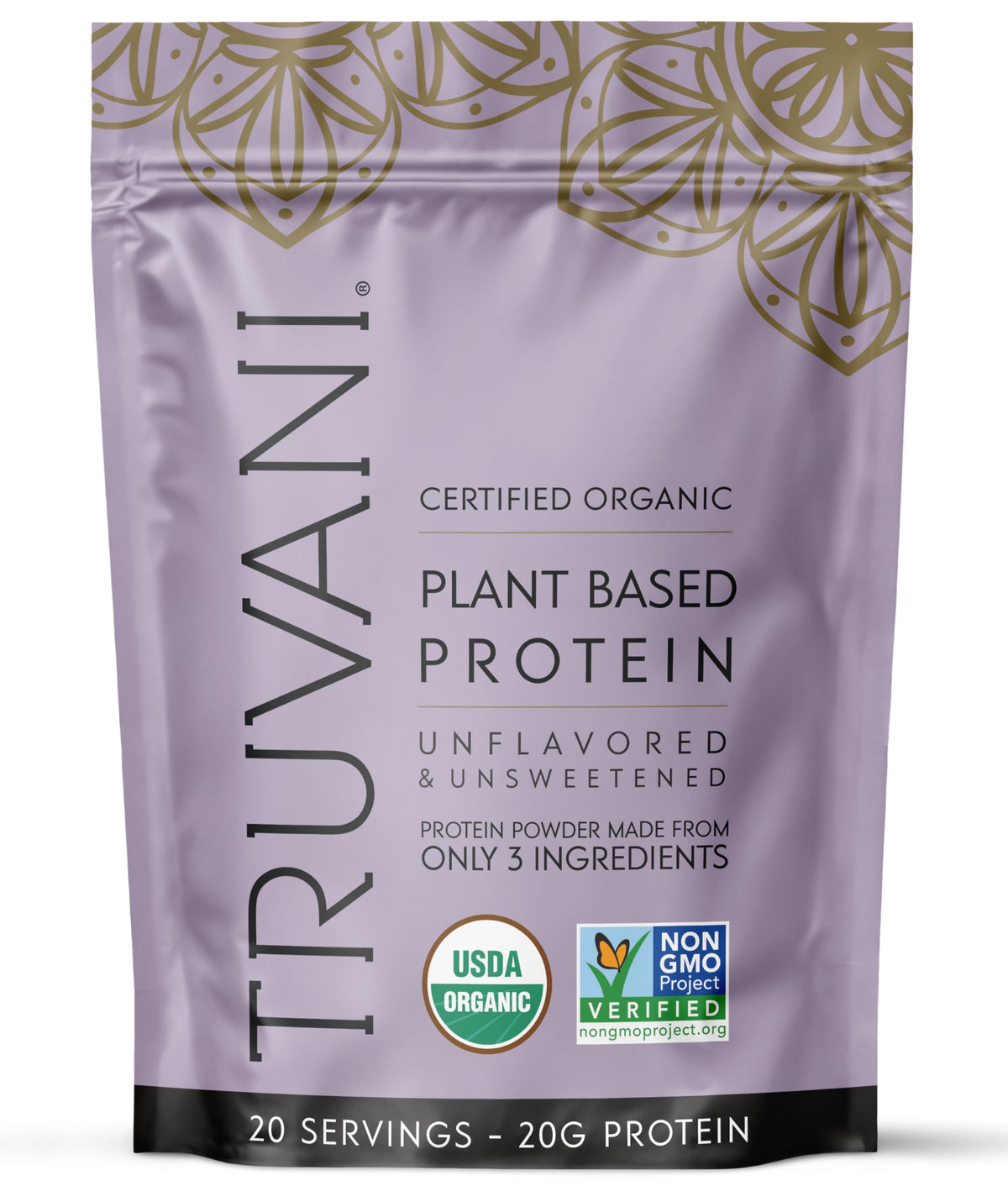 Truvani Organic Plant Based Protein Powder | Vanilla | 18 Servings