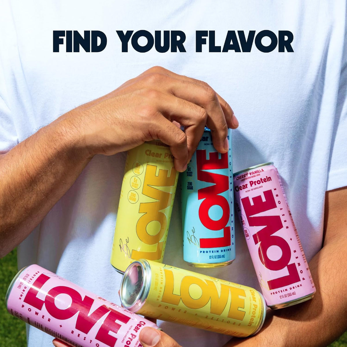 Be LOVE™ Clear Protein Drink – 15g Whey Isolate and Collagen for Clean, Refreshing Nutrition – Zero Sugar, 100% DV Vitamin B6, C, Biotin, Zinc – Ready to Drink 12 fl oz (Pack of 12) (Lemon Drop)