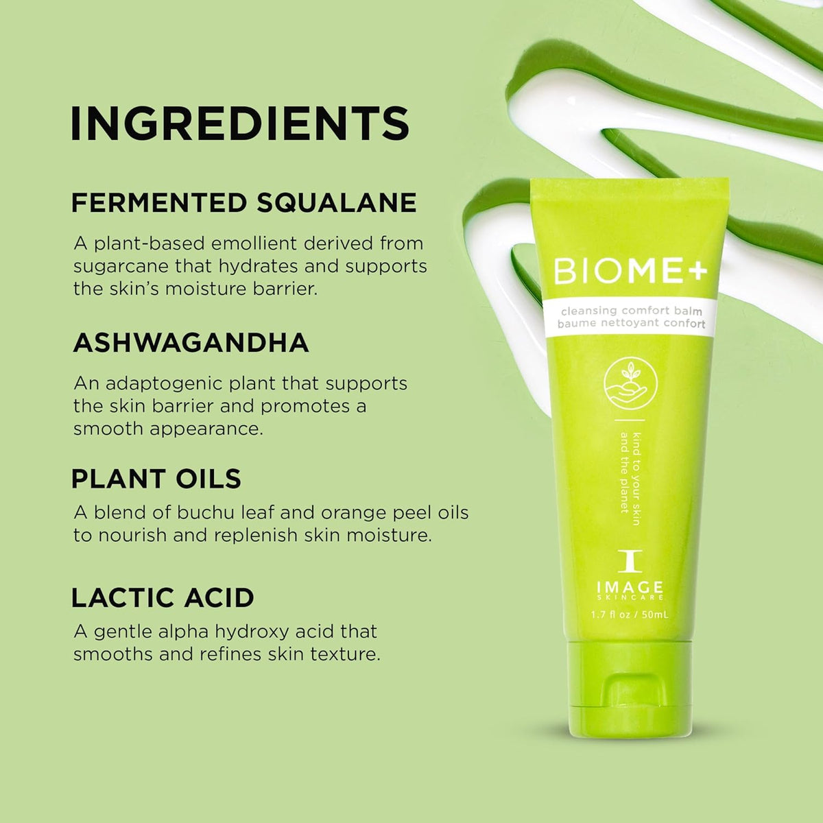 IMAGE Skincare BIOME+ Cleansing Comfort Balm, Microbiome Friendly Gentle Cleanser, Reduces Moisture Loss