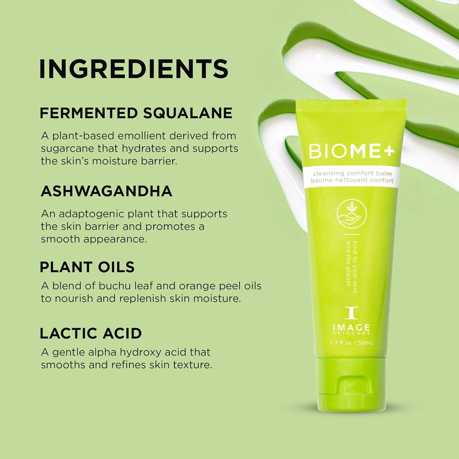 IMAGE Skincare BIOME+ Cleansing Comfort Balm, Microbiome Friendly Gentle Cleanser, Reduces Moisture Loss