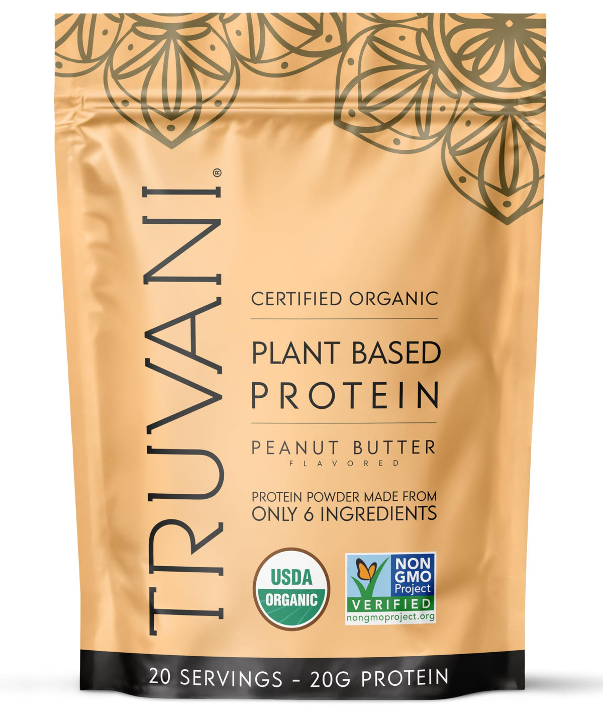 Truvani Organic Plant Based Protein Powder | Vanilla | 18 Servings