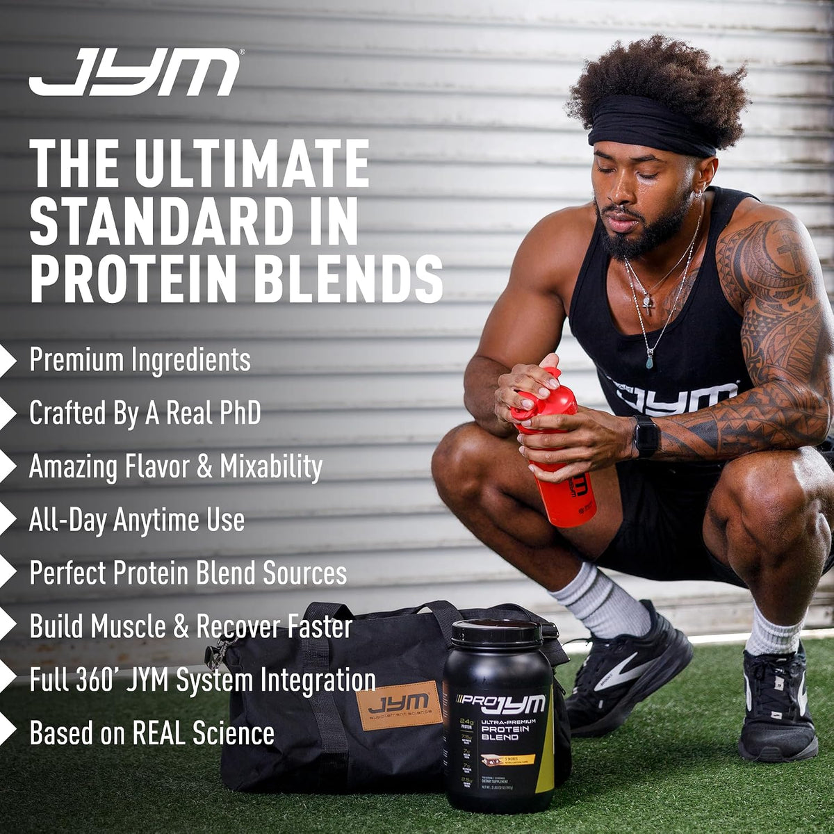 JYM Tahitian Vanilla Bean Whey & Casein Protein Powder, 1.7 lb, 22 Servings