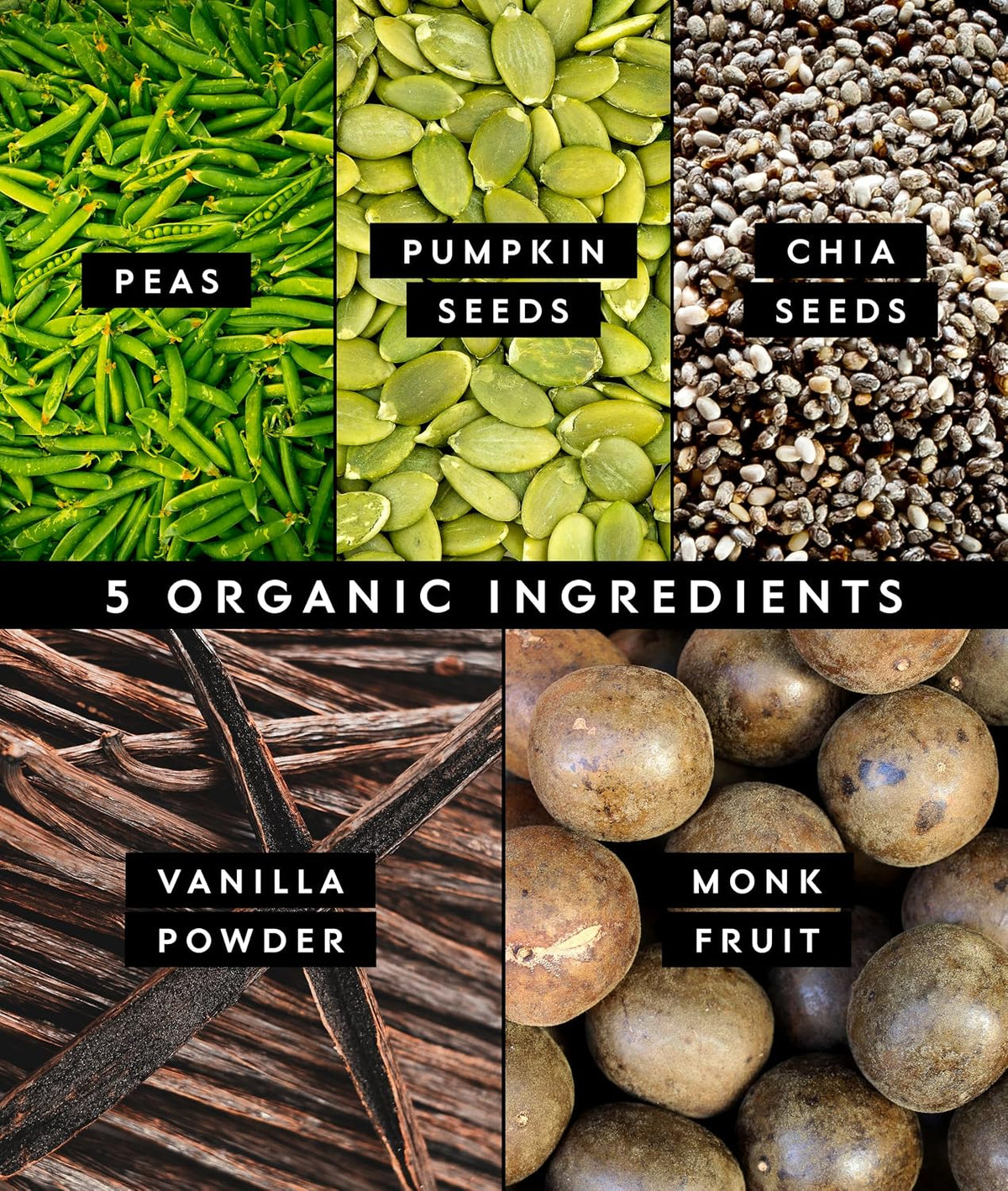 Truvani Organic Plant Based Protein Powder | Vanilla | 18 Servings